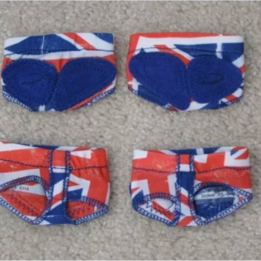 New Capezio Union Jack Red White Blue FootUndeez Dance Jazz Turner Shoes AP